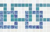 Плитка Onix Mosaico Borders Cenefa 21 Azul 23.4x36.1 см, поверхность глянец