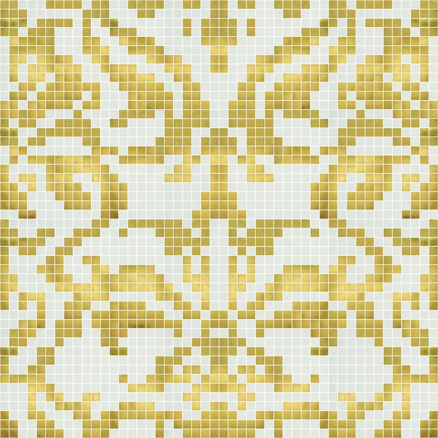 Onix Mosaico Deco Patterns Oriental Dreams Gold 124.4x124.4