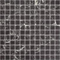 Плитка Onix Mosaico Eco Stones Nero Marquina Matte 31.1x31.1 см, поверхность матовая, рельефная