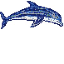 Плитка Onix Mosaico Happy Pools Delfin Baby 100x200 см, поверхность глянец