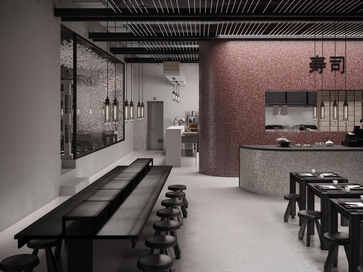 стекло фабрики Onix Mosaico коллекция Hex Boreal