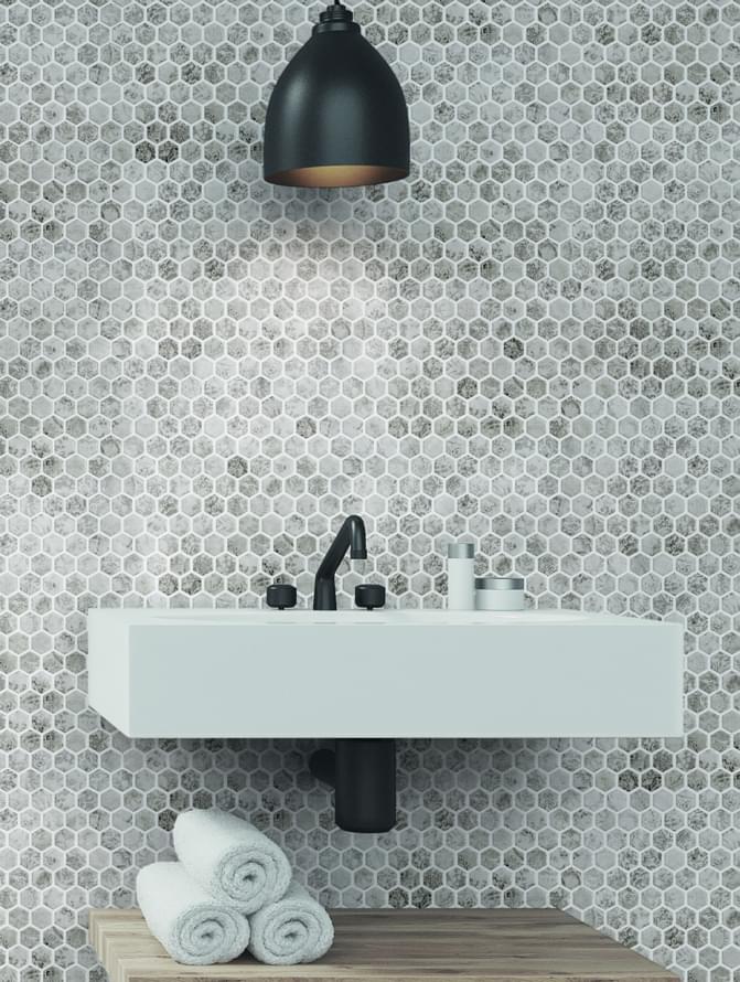 стекло фабрики Onix Mosaico коллекция Hex Craquele