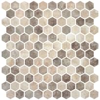 Плитка Onix Mosaico Hex Eco Stones Ecru Nocce Mix 30.1x29 см, поверхность матовая