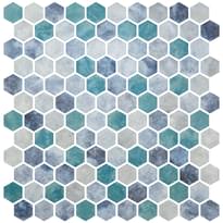 Плитка Onix Mosaico Hex Eco Stones Frisia Silver 30.1x29 см, поверхность матовая