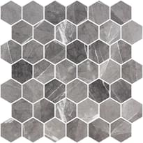 Плитка Onix Mosaico Hex Eco Stones Grafito Matte 28.4x28.6 см, поверхность матовая