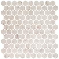 Плитка Onix Mosaico Hex Eco Stones Ivory Honed 30.1x29 см, поверхность матовая