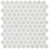 Плитка Onix Mosaico Hex Eco Stones Venato White Matte 30.1x29 см, поверхность матовая, рельефная