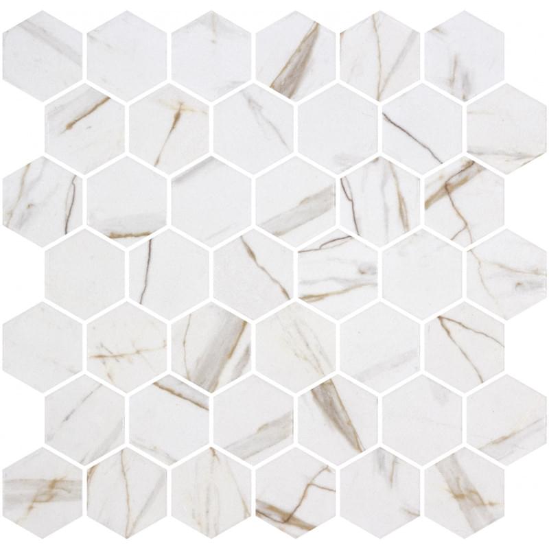 Onix Mosaico Hex Eco Stones Xl Calacatta Gold Matte 28.4x28.6