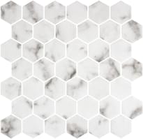 Плитка Onix Mosaico Hex Eco Stones Xl Macael Textured 28.4x28.6 см, поверхность матовая