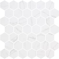 Плитка Onix Mosaico Hex Eco Stones Xl Venato White Matte 28.4x28.6 см, поверхность матовая