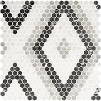 Плитка Onix Mosaico Hex Geo Patterns 11 60.3x58.1 см, поверхность матовая, рельефная
