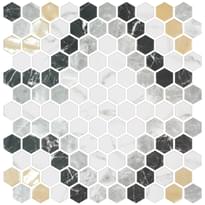 Плитка Onix Mosaico Hex Geo Patterns 3 30.1x29 см, поверхность микс
