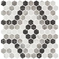 Плитка Onix Mosaico Hex Geo Patterns 4 30.1x29 см, поверхность матовая, рельефная