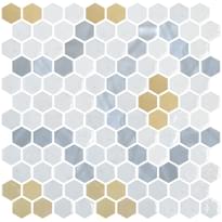 Плитка Onix Mosaico Hex Geo Patterns 5 30.1x29 см, поверхность микс