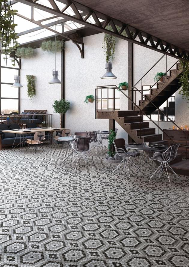 стекло фабрики Onix Mosaico коллекция Hex Geo Patterns
