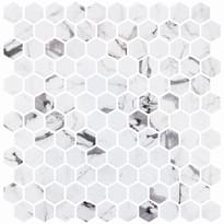 Плитка Onix Mosaico Hex Marmoreal Fosco Matte 30.1x29 см, поверхность матовая, рельефная