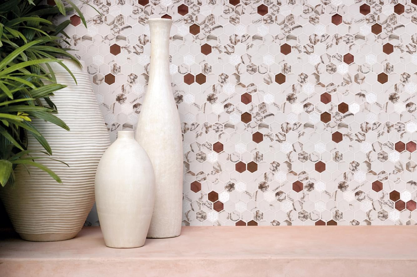 стекло фабрики Onix Mosaico коллекция Hex Marmoreal