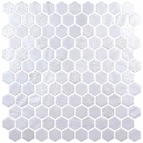 Плитка Onix Mosaico Hex Metal Blends White 30.1x29 см, поверхность микс