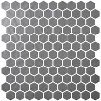 Плитка Onix Mosaico Hex Natureglass Grey 30.1x29 см, поверхность матовая