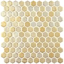 Плитка Onix Mosaico Hex Natureglass New Golden 29x30.1 см, поверхность глянец