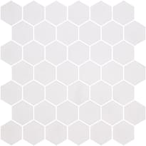 Плитка Onix Mosaico Hex Natureglass Xl White Matte 28.4x28.6 см, поверхность матовая
