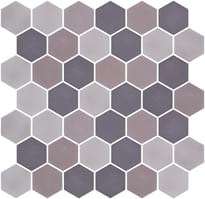 Плитка Onix Mosaico Hex Stoneblends Xl Mixed Grey 28.4x28.6 см, поверхность матовая
