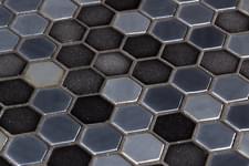 плитка фабрики Onix Mosaico коллекция Hex Stoneglass Blends
