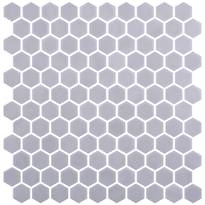 Плитка Onix Mosaico Hex Stoneglass Gainsboro 30.1x29 см, поверхность матовая