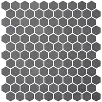 Плитка Onix Mosaico Hex Stoneglass Grey 30.1x29 см, поверхность матовая