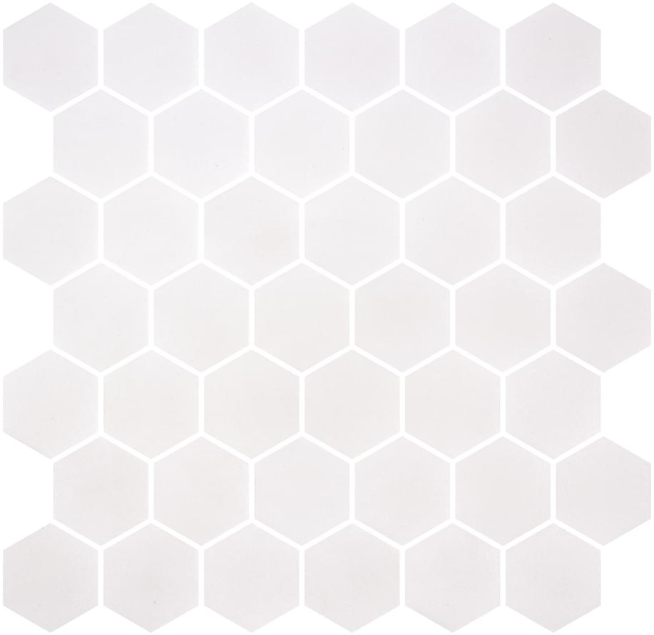 Onix Mosaico Hex Stoneglass Xl White 28.4x28.6