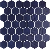 Плитка Onix Mosaico Hex Xl Zelik Blue 28.4x28.6 см, поверхность глянец