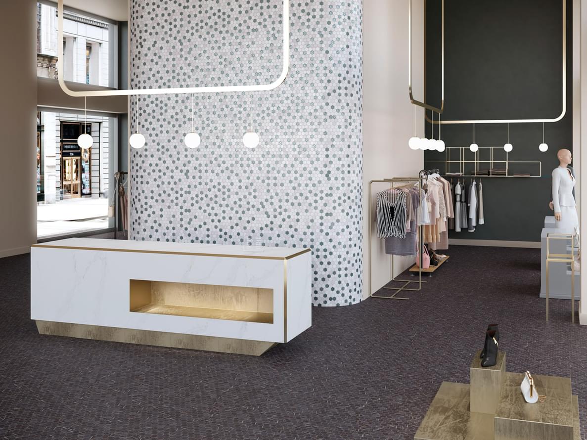 стекло фабрики Onix Mosaico коллекция Hex Xl Zelik