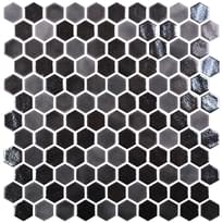 Плитка Onix Mosaico Hexagon Blends Black 30.1x29 см, поверхность микс