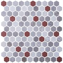 Плитка Onix Mosaico Hexagon Blends Garnet 30.1x29 см, поверхность микс