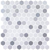 Плитка Onix Mosaico Hexagon Blends Metal Carrara 30.1x29 см, поверхность микс