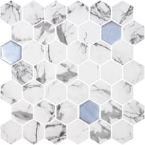Плитка Onix Mosaico Hexagon Blends Xl Fosco Argent 28.4x28.6 см, поверхность микс