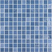 Плитка Onix Mosaico Metal Blends Metal Royal Blue 31.1x31.1 см, поверхность микс, рельефная