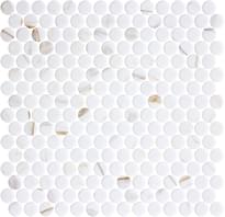 Плитка Onix Mosaico Penny Ecostones Calacatta Gold Matte 28.6x28.6 см, поверхность матовая