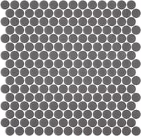 Плитка Onix Mosaico Penny Natureglas Dark Grey Matte 28.6x28.6 см, поверхность матовая