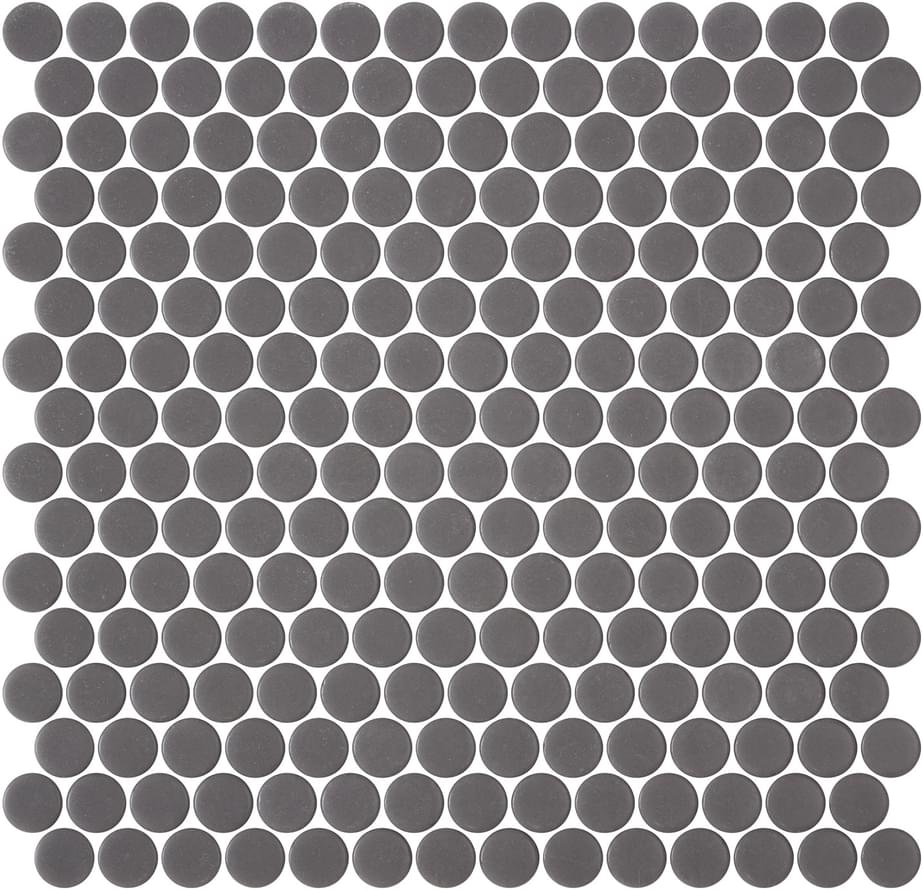 Onix Mosaico Penny Natureglas Dark Grey Matte 28.6x28.6