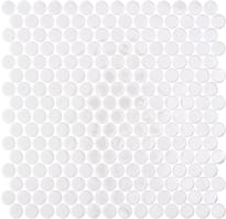 Плитка Onix Mosaico Penny Opalo Opalo White 28.6x28.6 см, поверхность глянец