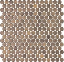 Плитка Onix Mosaico Penny Opalo Stoneglass Gold 28.6x28.6 см, поверхность глянец