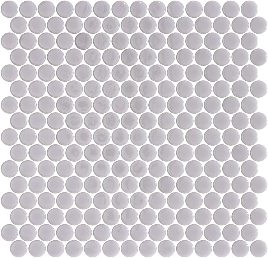 Onix Mosaico Penny Shiny Smooth Grey Shiny 28.6x28.6