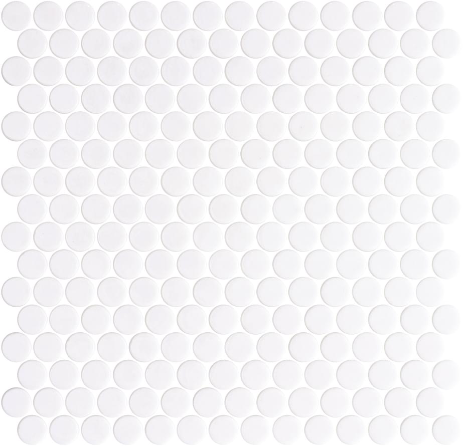 Onix Mosaico Penny Shiny White Shiny 28.6x28.6