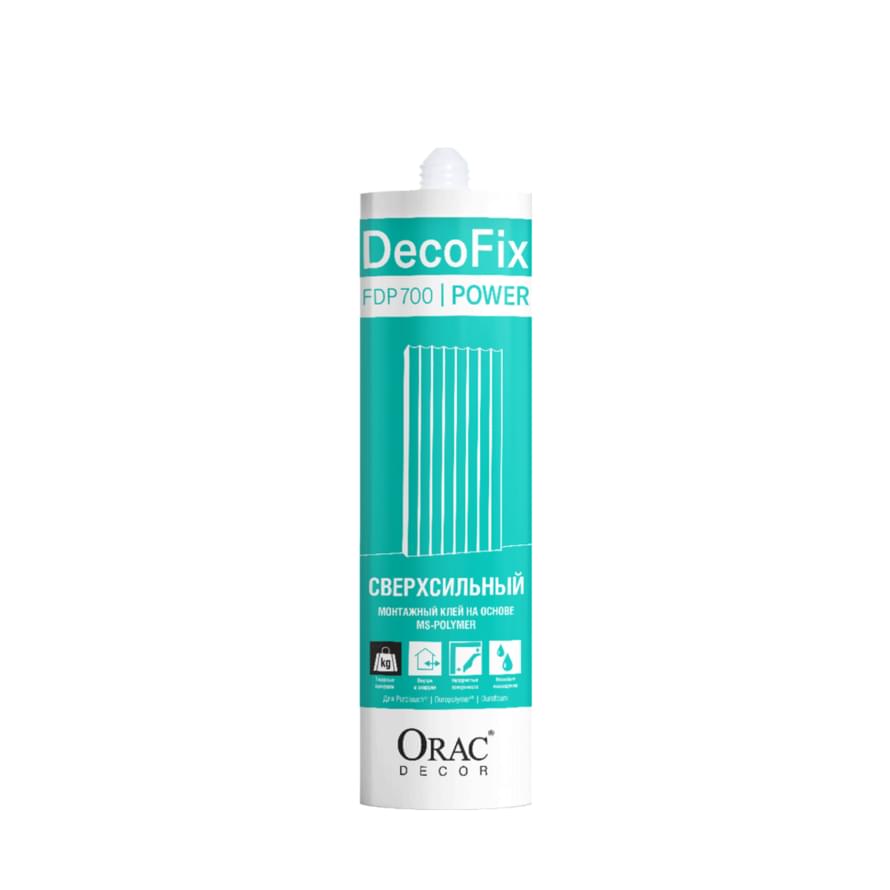Orac Сопутствующие Товары Монтажный Клей Decofix Power Fdp700 290 мл  поверхность 