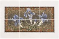 Плитка Original Style Artworks Brilliant White Blue Iris Panel 30.4x45.6 см, поверхность глянец