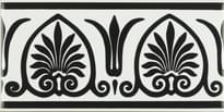 Плитка Original Style Artworks Brilliant White Parthenon Jet Black 7.5x15.2 см, поверхность глянец