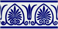 Плитка Original Style Artworks Brilliant White Parthenon Royal Blue 7.5x15.2 см, поверхность глянец
