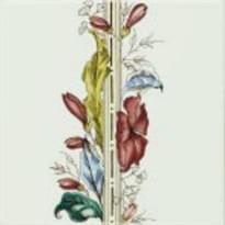 Плитка Original Style Artworks Brilliant White Plant And Urn Border Tile 2 15.2x15.2 см, поверхность глянец