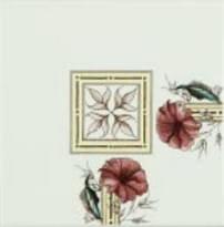 Плитка Original Style Artworks Brilliant White Plant And Urn Corner Tile 15.2x15.2 см, поверхность глянец